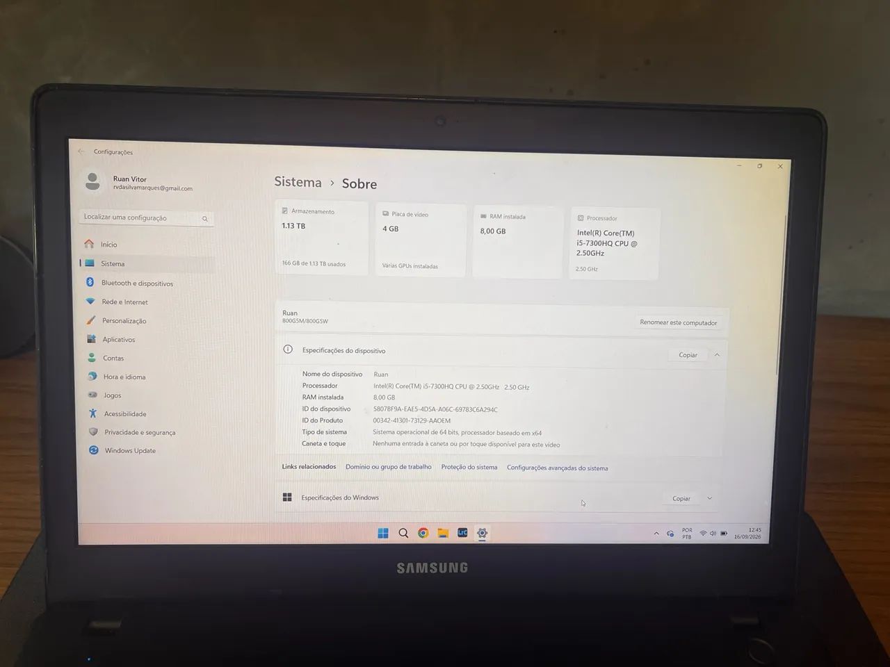 Notebook gamer samsung odyssey - Foto 4