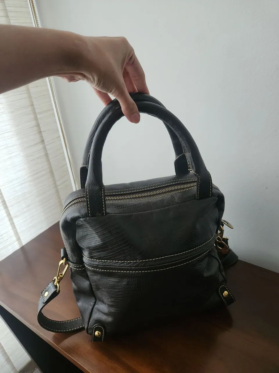 Bolsa couro Amarelle - Foto 3