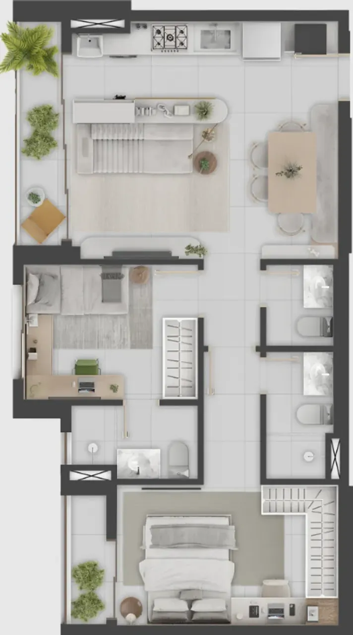 PLANTA 68m²