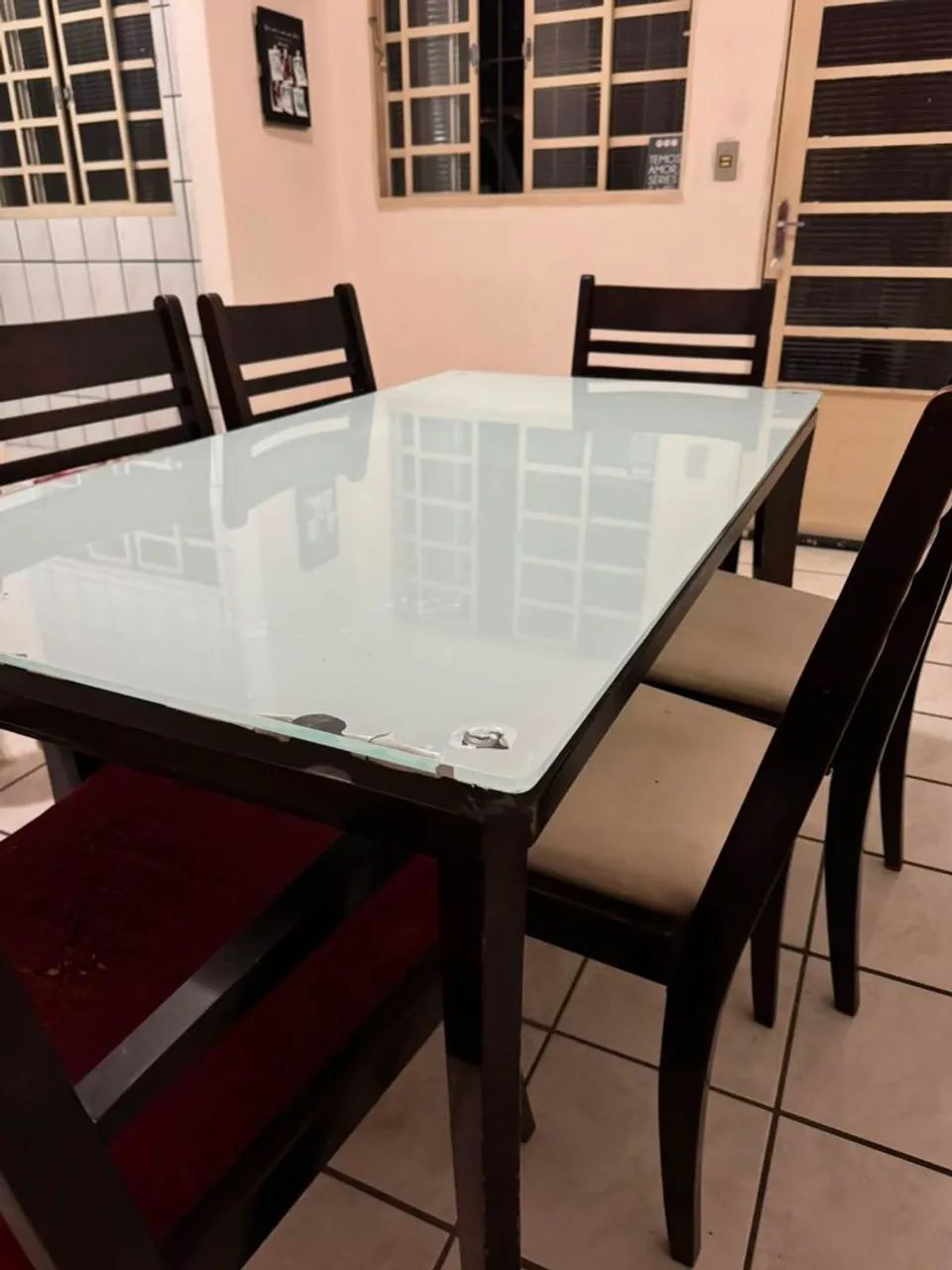 Mesa de jantar madeira 6 lugares  - Foto 2