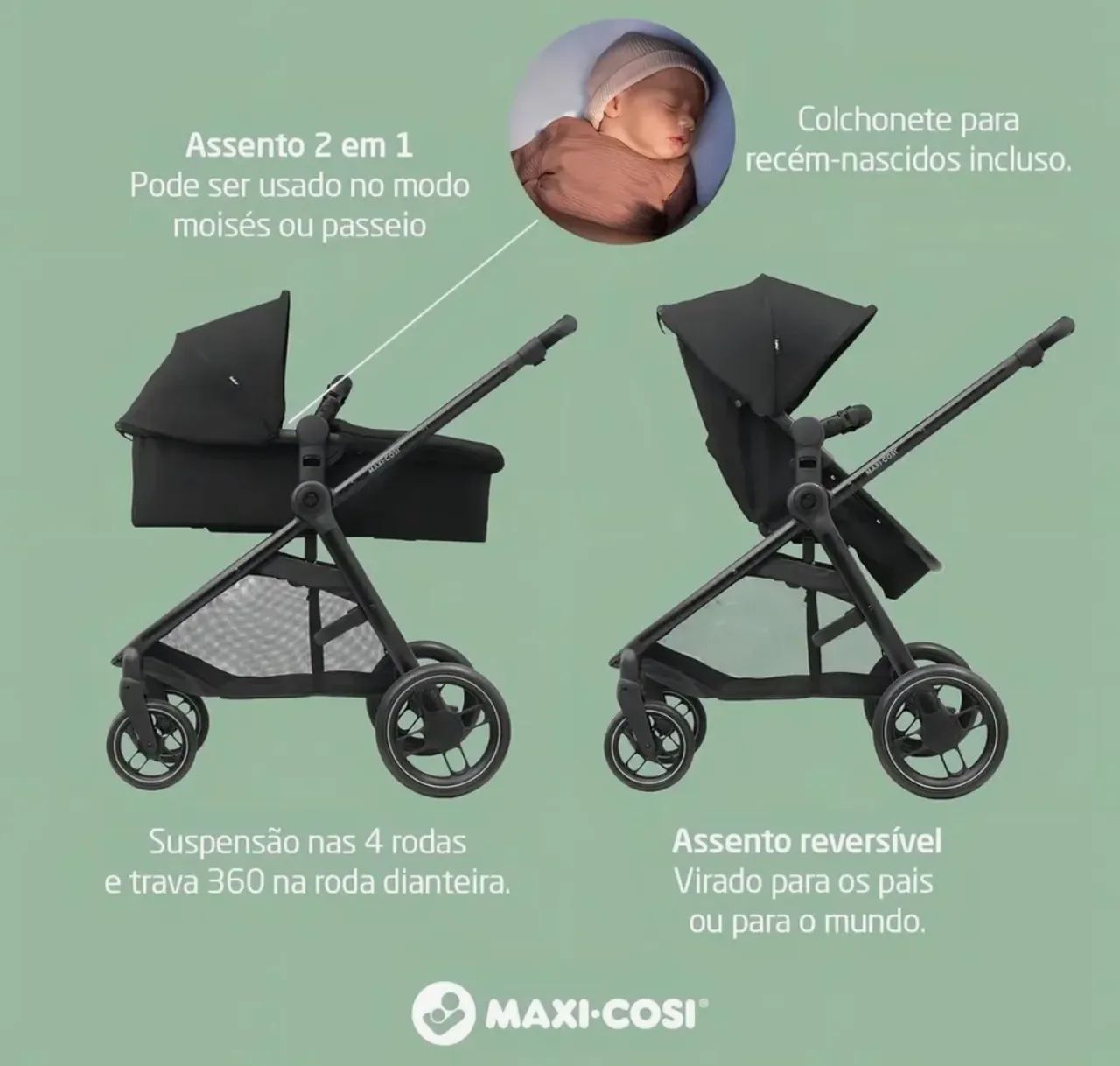 Carrinho de bebê  Maxi Cosi  - Foto 2