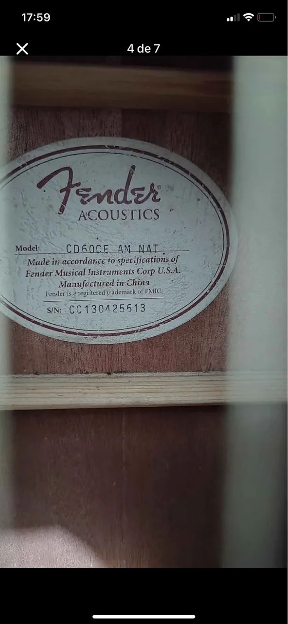 Violão Fender CD-60CE Folk - Foto 5
