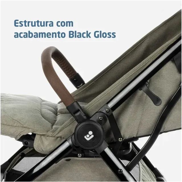 Carrinho de bebê com moisés e bebê conforto - Foto 5