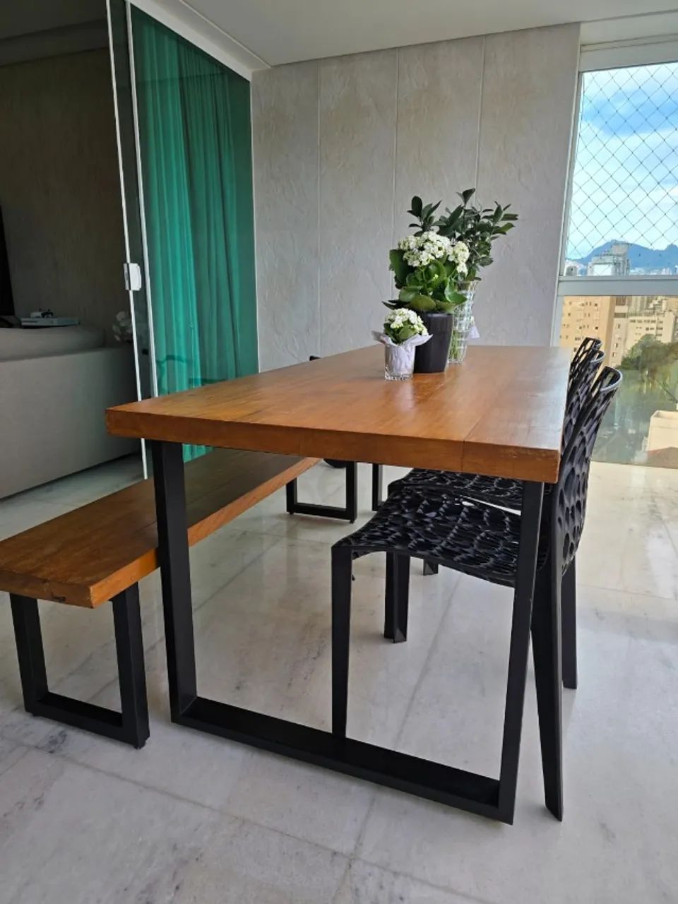 Mesa de madeira para varanda - Foto 3