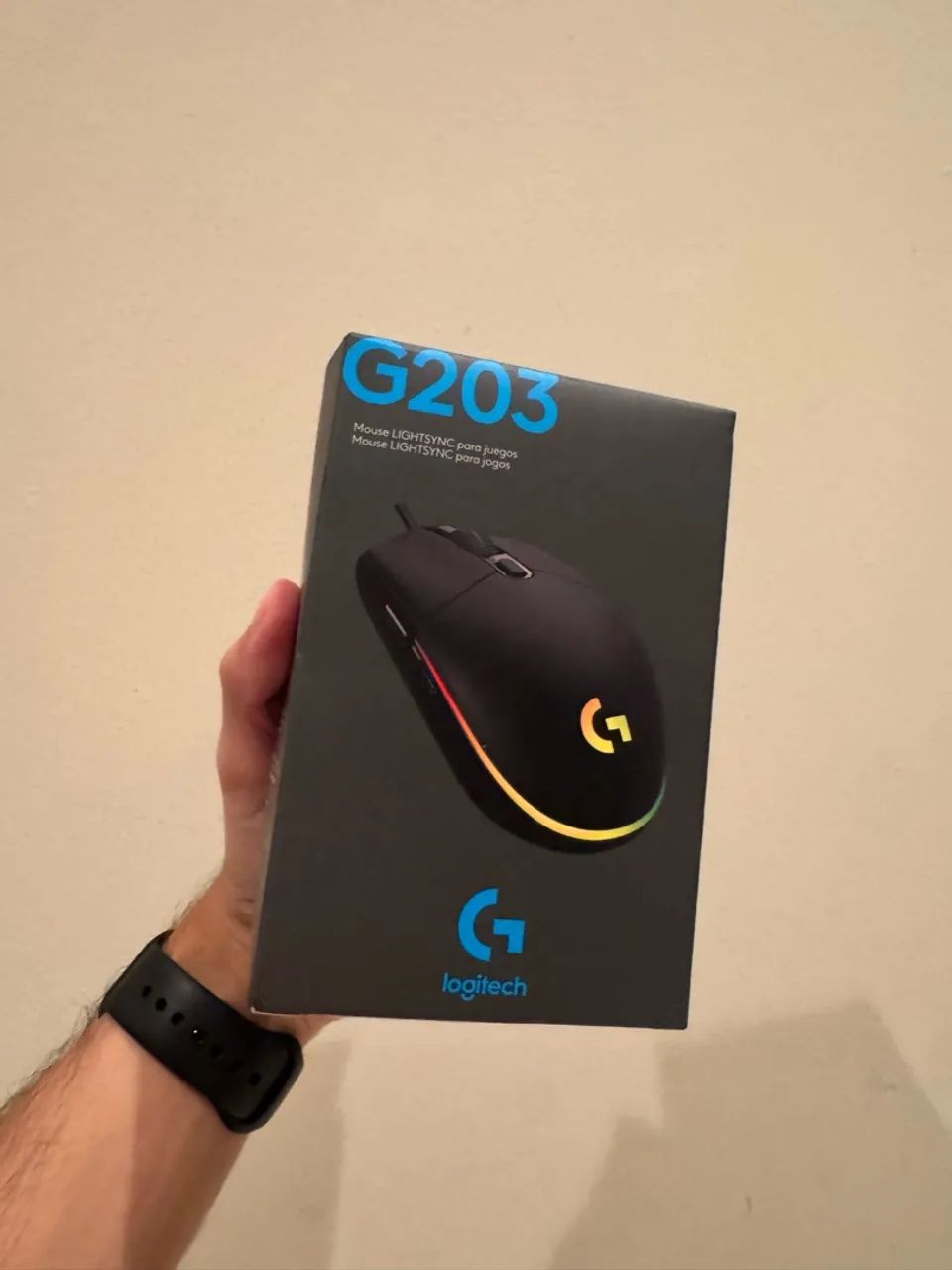 Mouse Gamer Logitech G203 Lightsync RGB Lacrado com NF