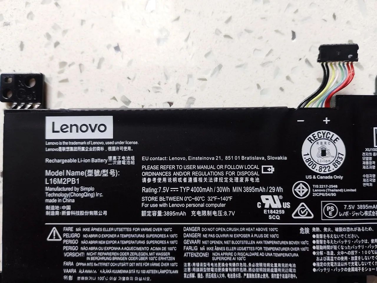BATERIA ORIGINAL NOTEBOOK LENOVO modelo:L16M2PB1/oportunidade! - Foto 2