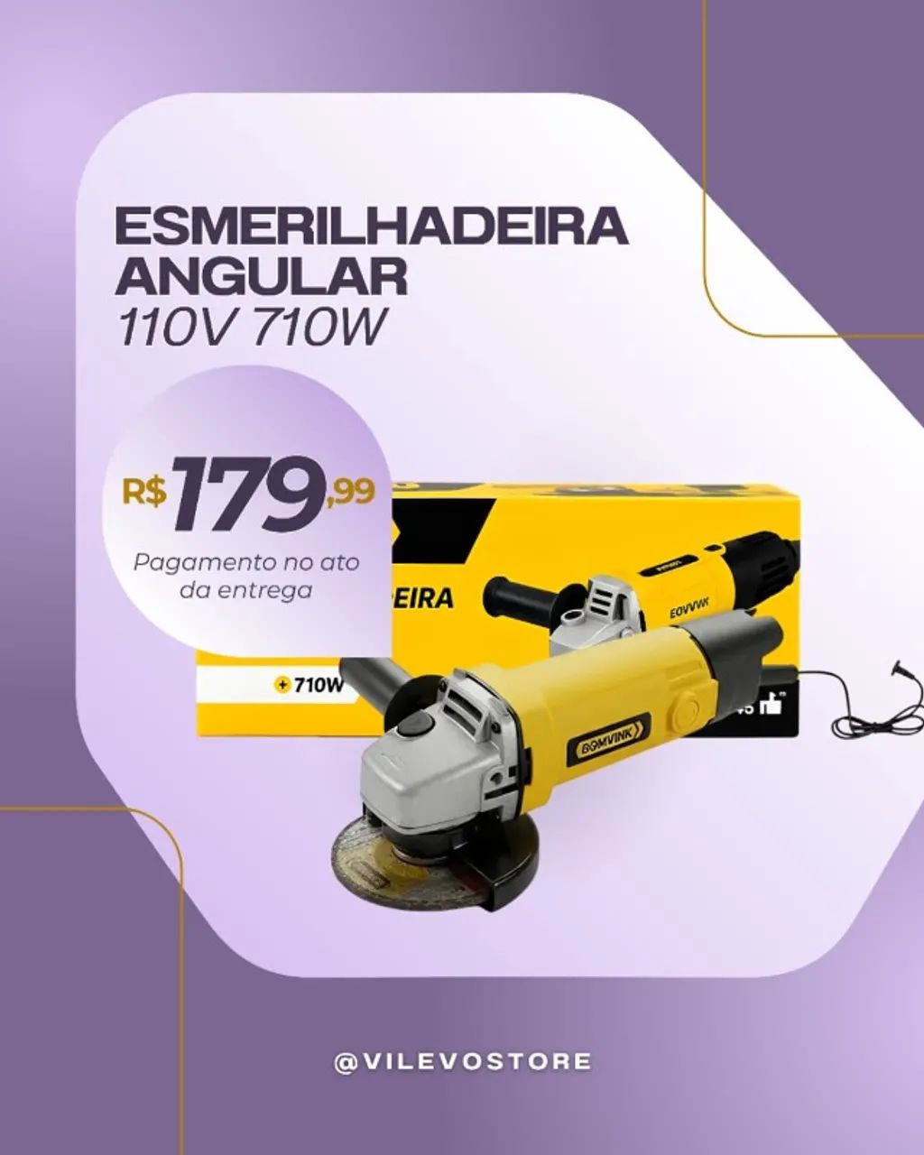 Esmerilhadeira Angular BOMVINK BOM-9545 710W. 