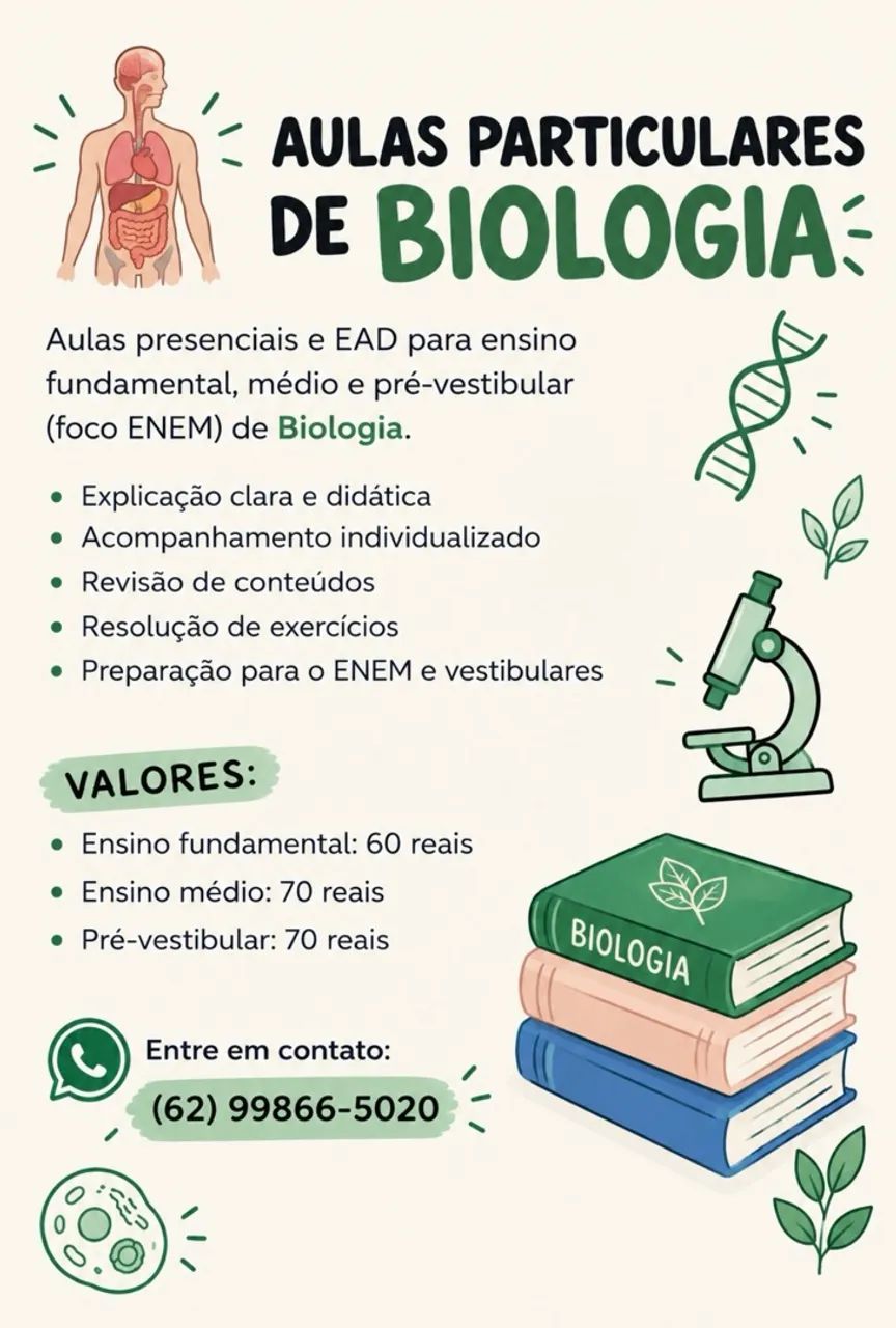 Aulas particulares de Biologia - Foto 2