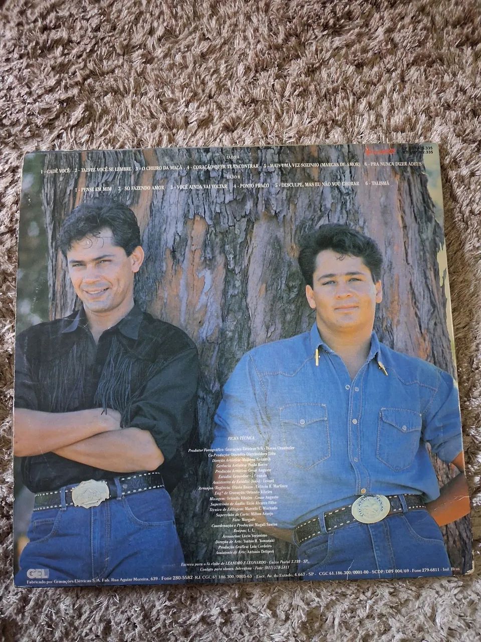 Disco LP Vinil - Leandro e Leonardo (1990) - Foto 2