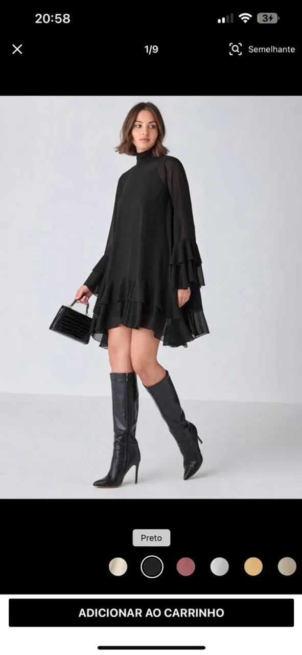 Vestido manga longa 