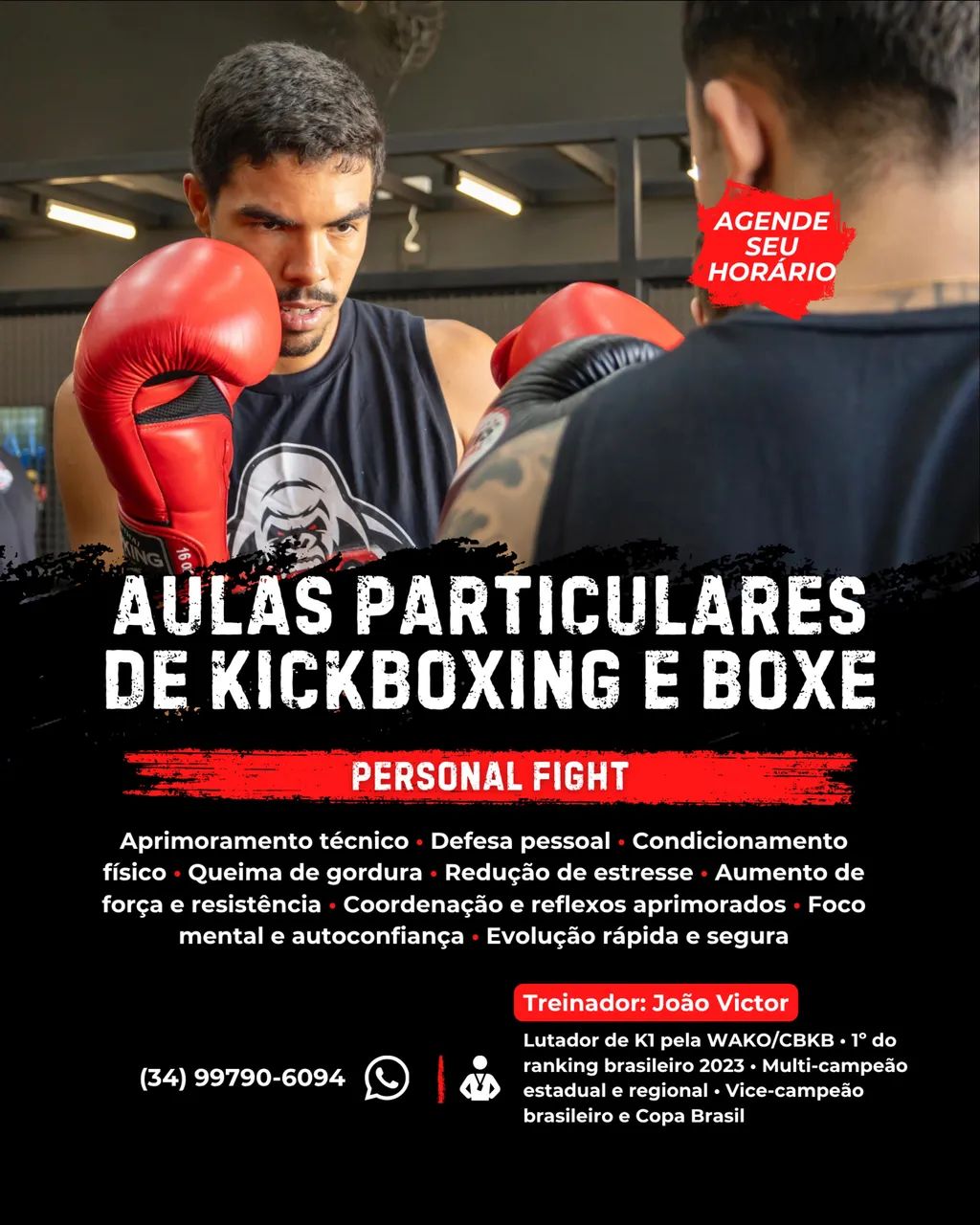 Aulas de Boxe e Kickboxing 