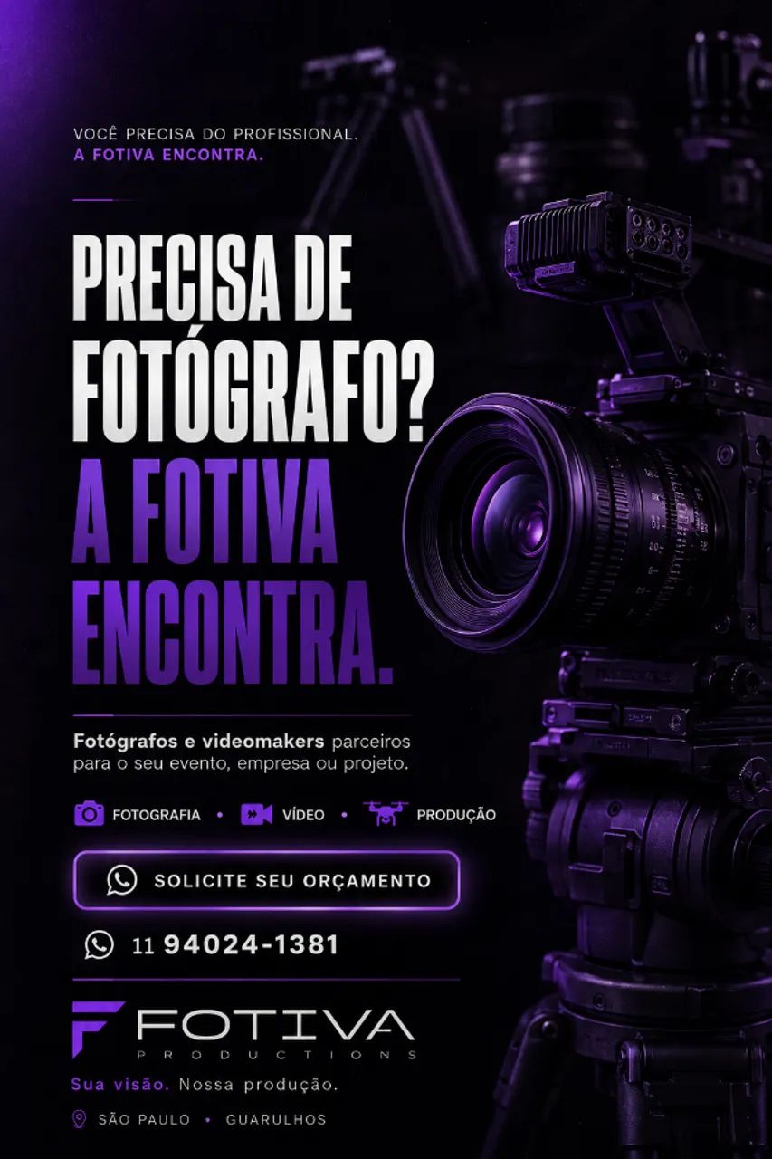 PRECISA DE FOTÓGRAFO? 