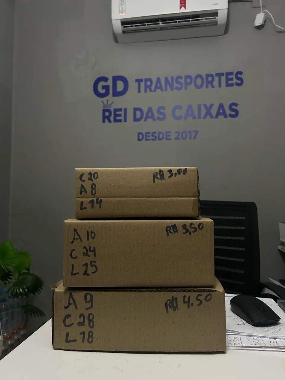 Caixas para envio