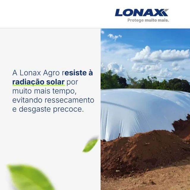Lona Dupla Face para Silagem 4x50m Preta e Branca Lonax Agro 100 Micras Ant UV 20kg - Foto 5