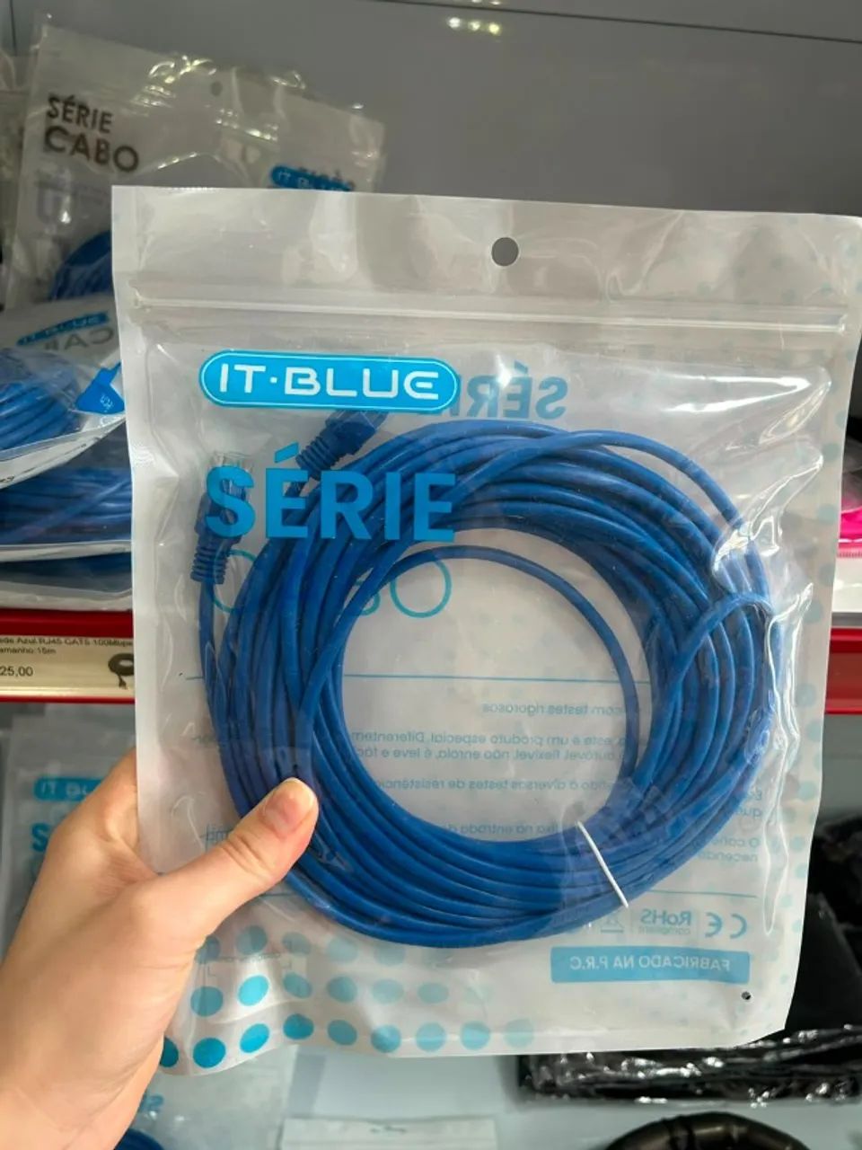 Cabo de Rede 10m CAT5 Internet pronto para usar