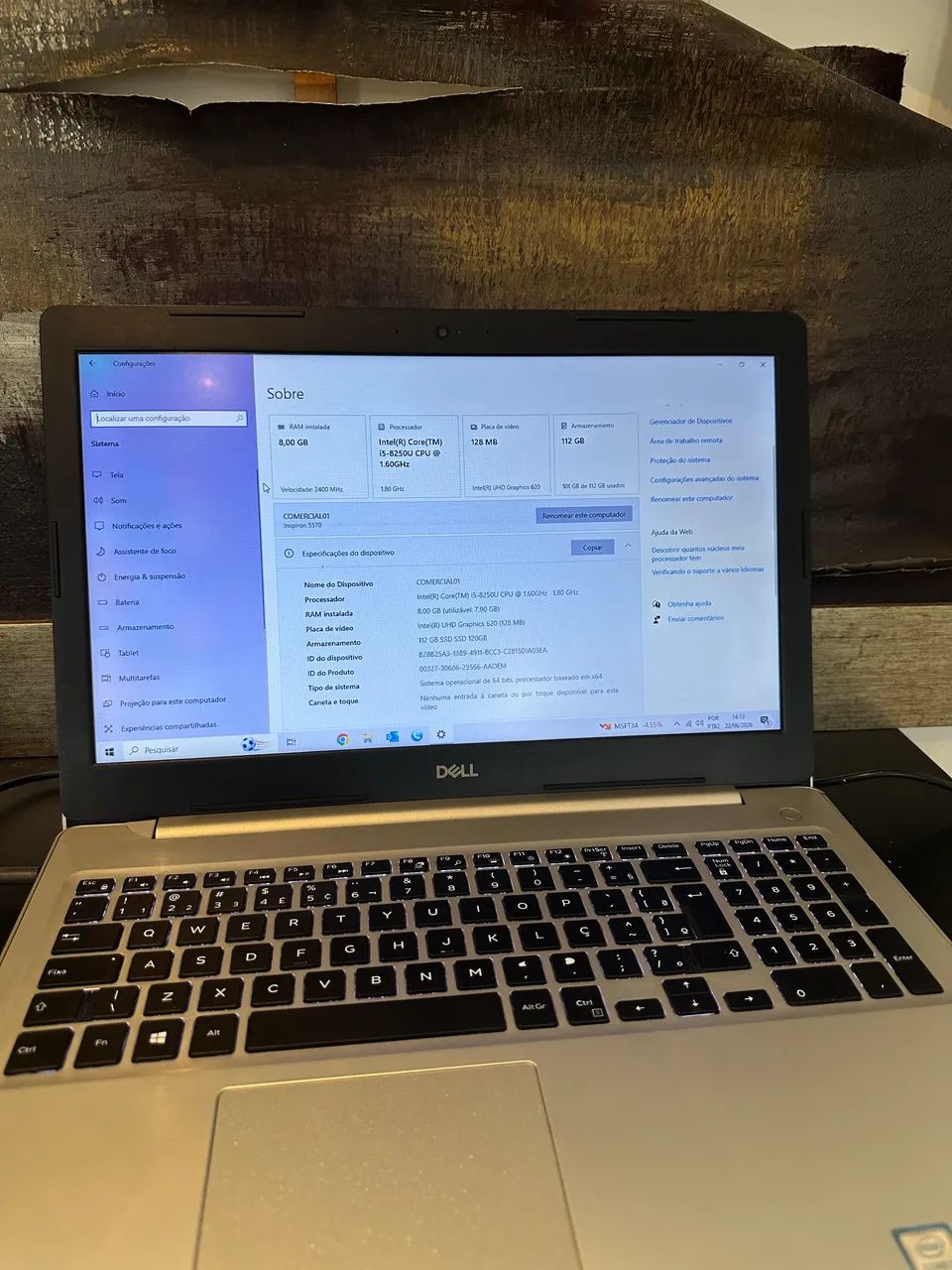 Notebook Dell Inspiron 15 - i5 8ª Geração | 8GB RAM | SSD + Acessórios - Foto 3