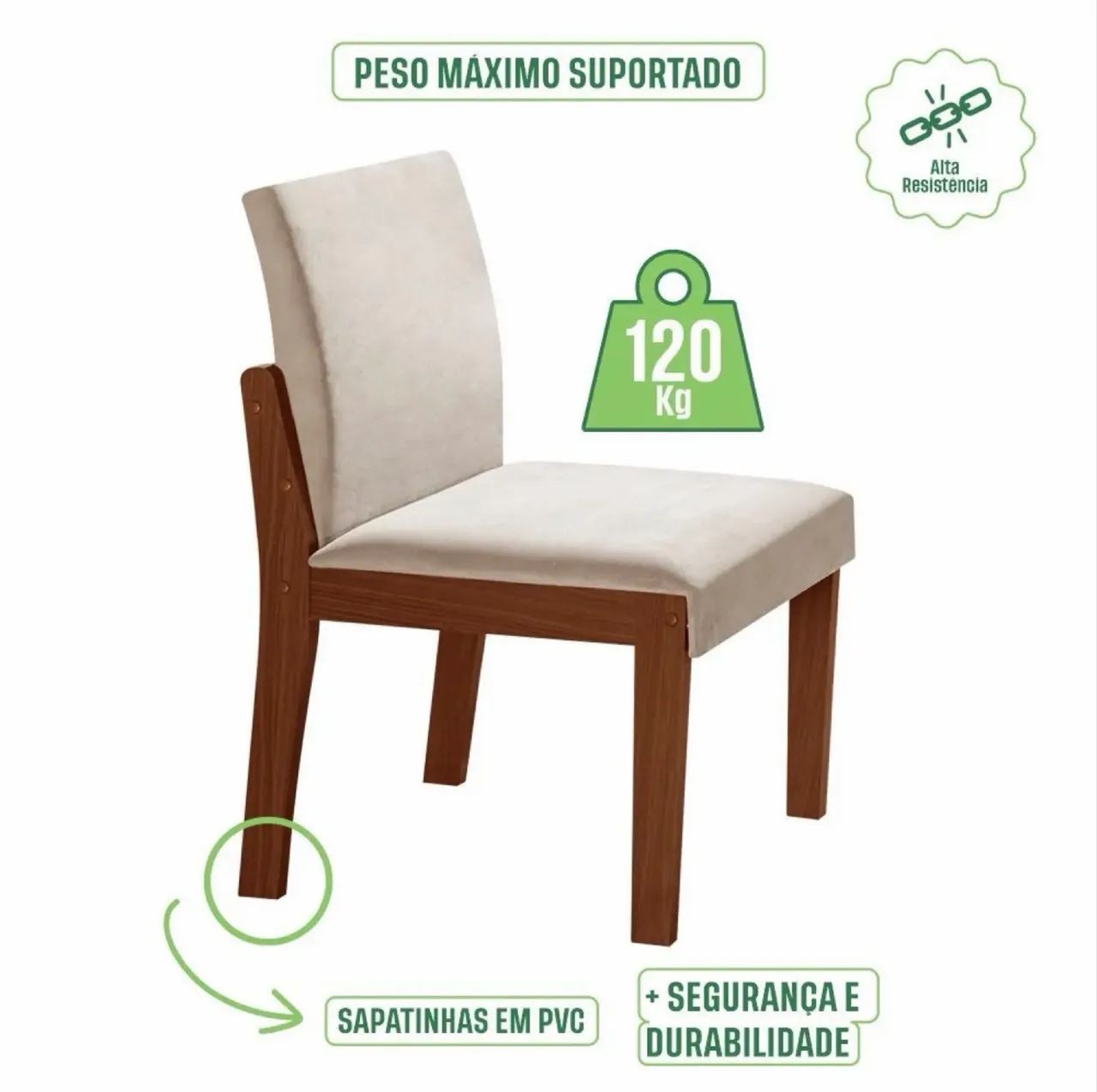 Conjunto de 6 cadeiras  - Foto 4