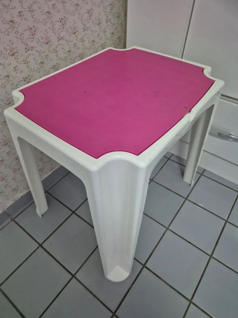 Mesa infantil Tramontina versa Rosa e Branco  - Foto 3