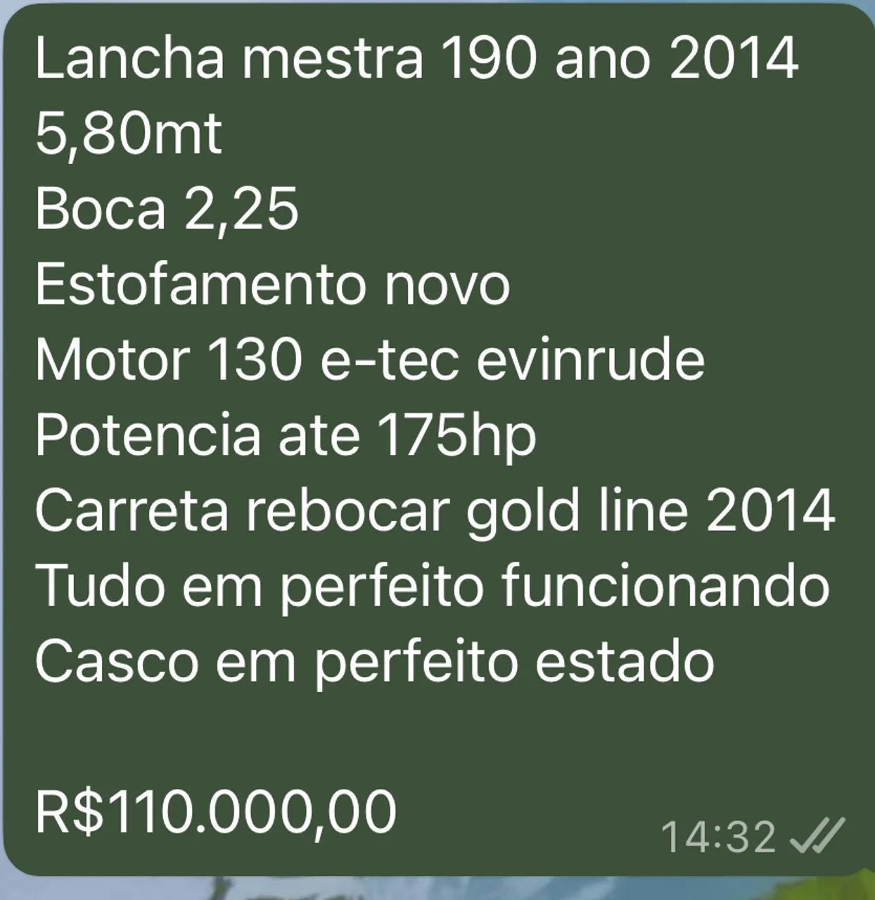 Lancha barco mestra 130hp - Foto 4