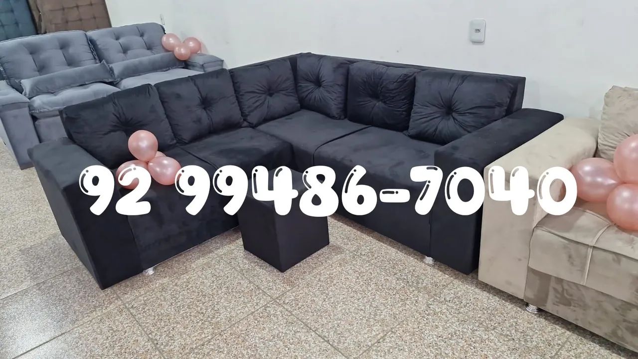 SOFA CANTO + PUFF + ENTREGA GRÁTIS 
