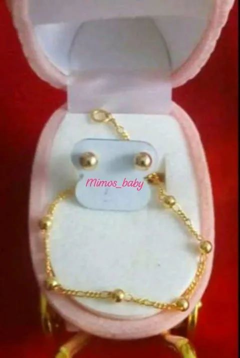 Conjunto brinco e pulseira infantil  - Foto 2
