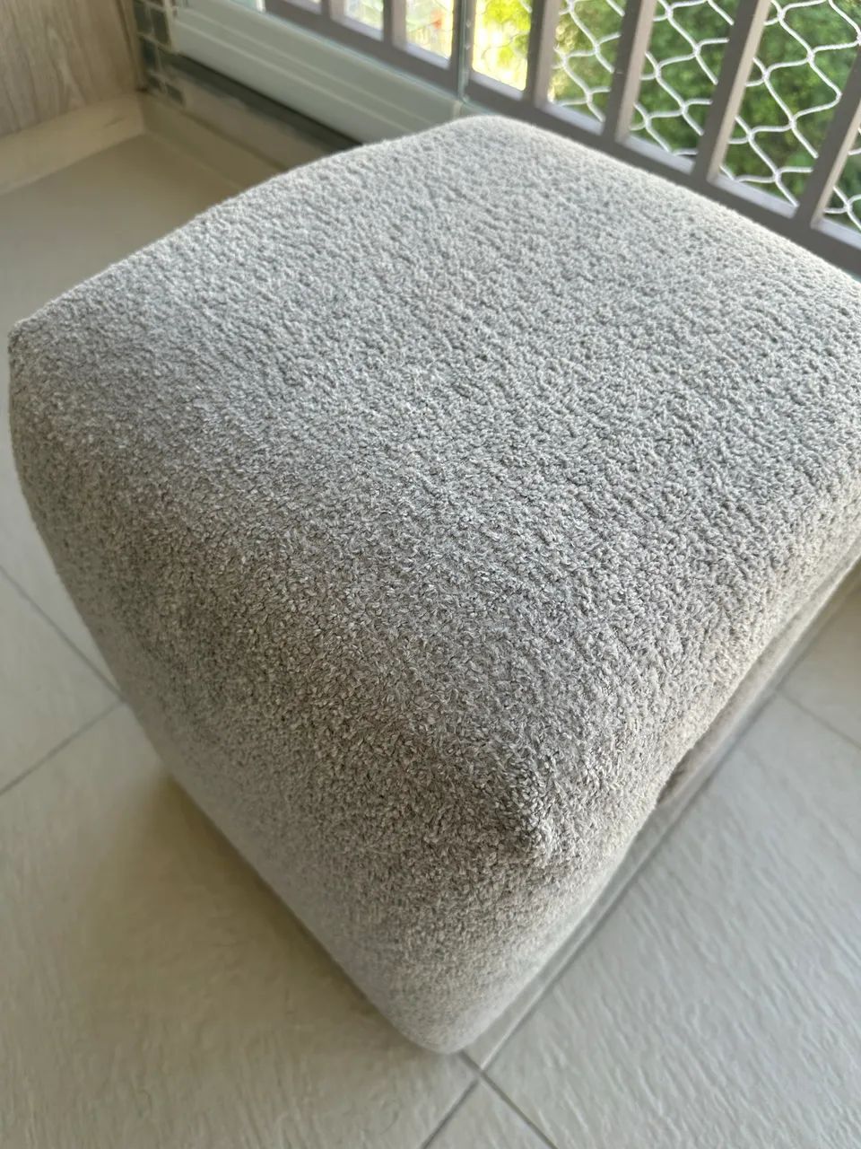 Puff cinza em boucle novo - Foto 3