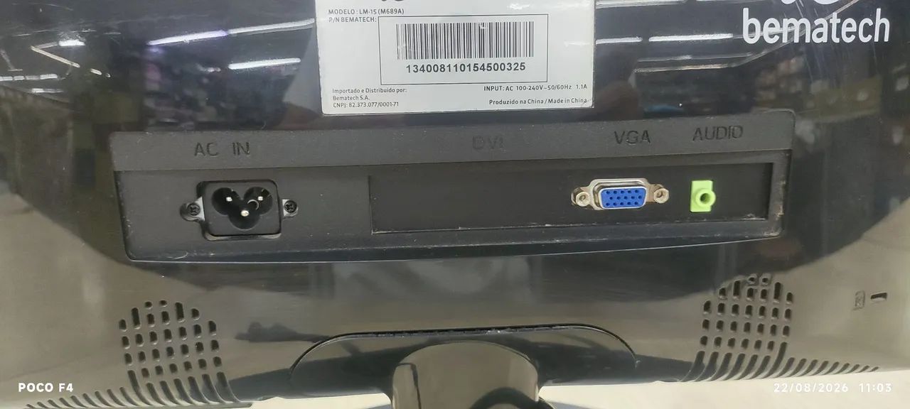 Monitor Bematech LM-15 LED 15,6" VGA - Ideal para PC, Caixa e PDV - Foto 3