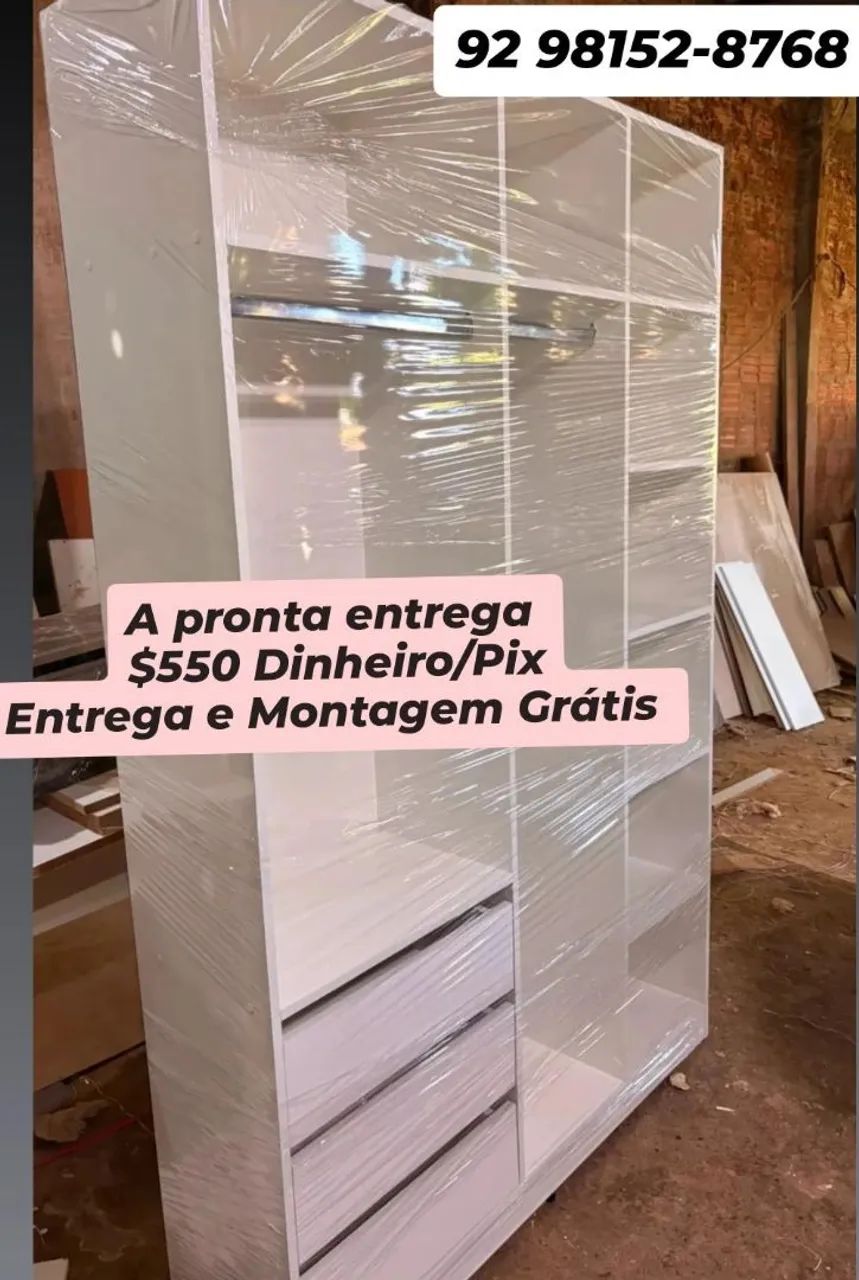 Closet com fundo, entrega rápida 