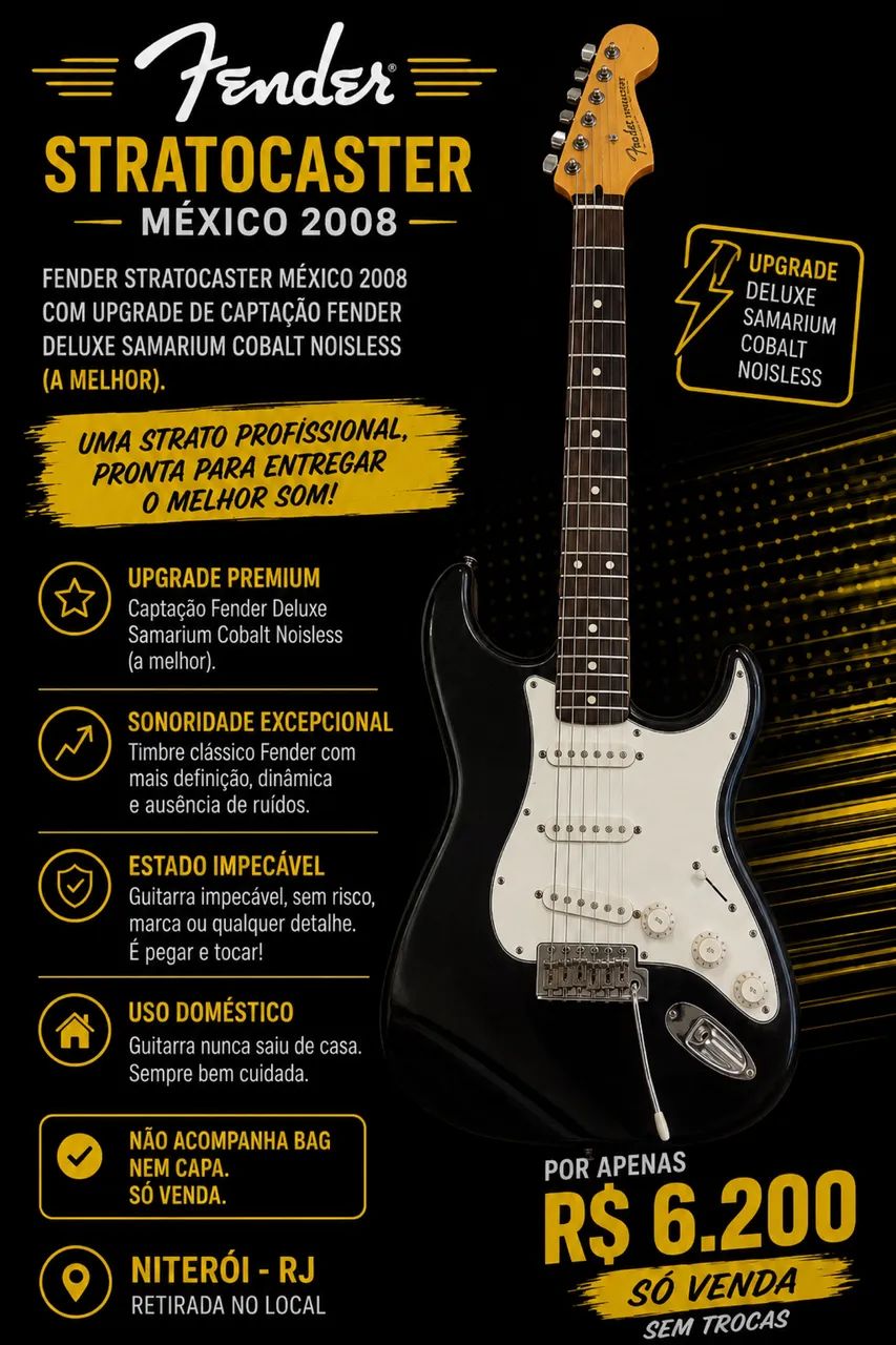 Fender México Stratocaster - Captação American Deluxe