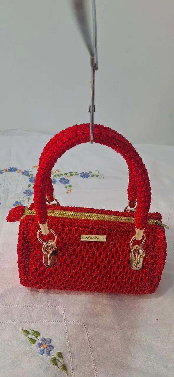 Vendo Bolsa de Crochê Nova lindíssima!!! - Foto 3