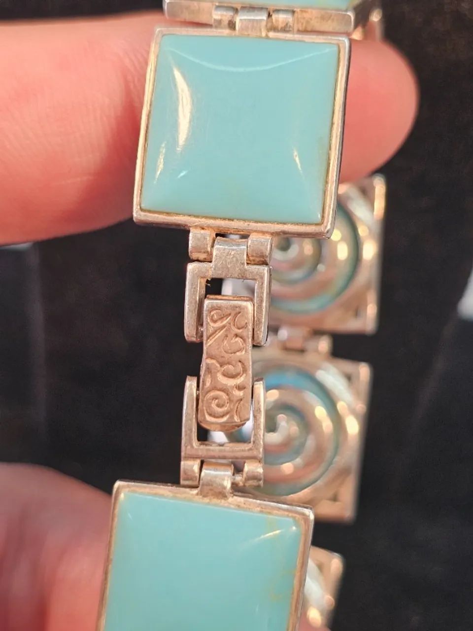 Pulseira Pedras Turquesas originais em prata  - Foto 3