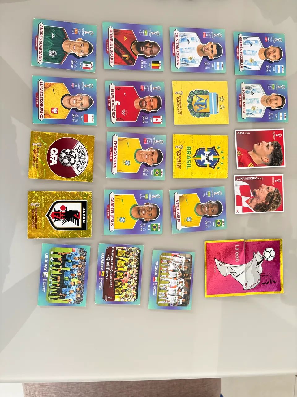 Figurinhas copa 2014 , 2018 e 2022