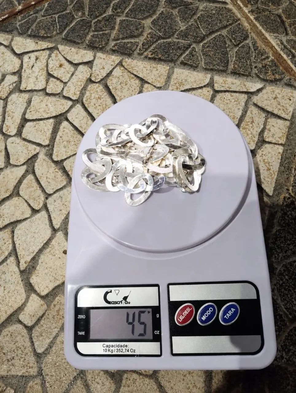 Cordão de prata pura 45 gramas - Foto 2