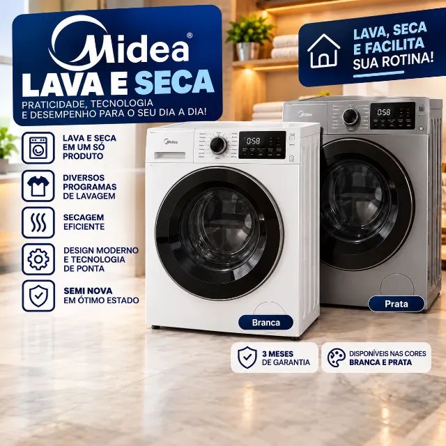 Lava e seca Midea semi nova 