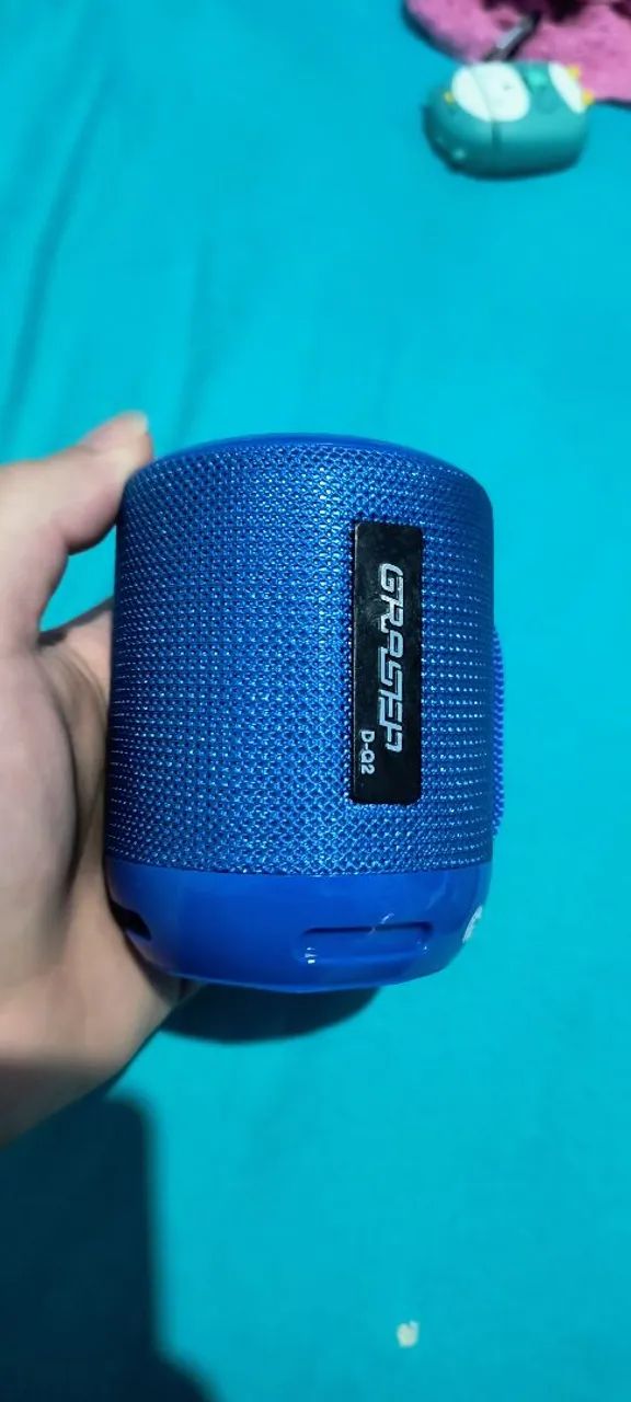 Caixinha de som nunca usada Grasep D-Q2 Azul - Foto 2