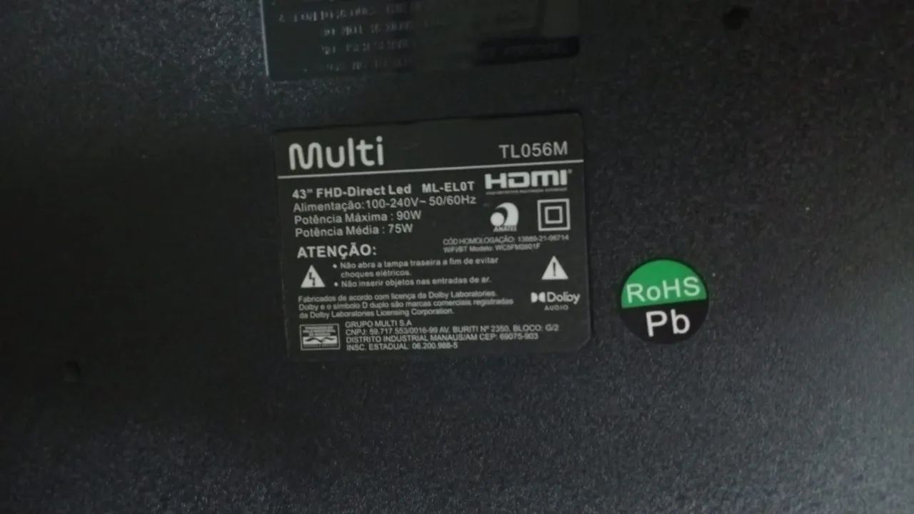 Vendo televisão 43 polegadas 