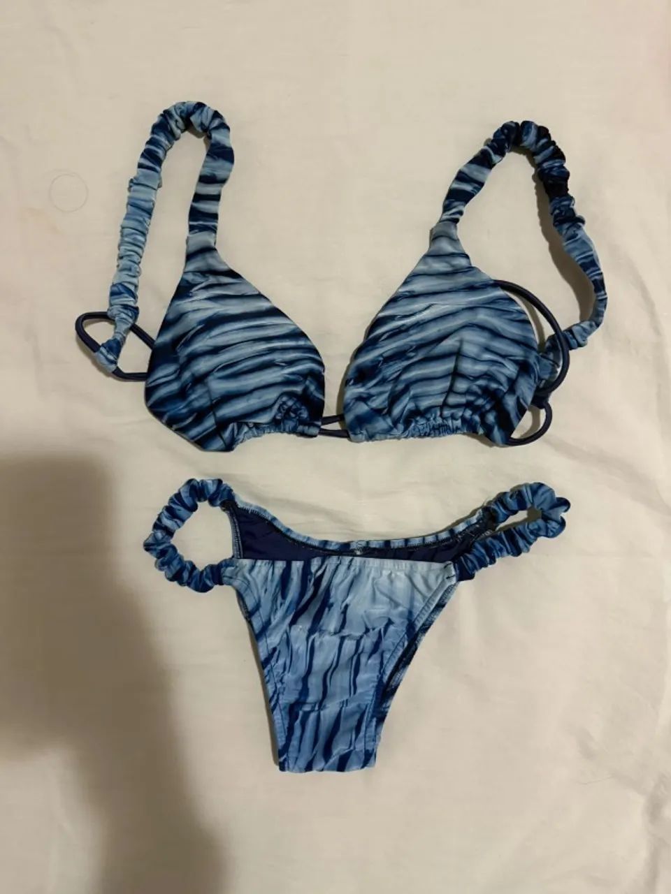 Biquini azul estampado