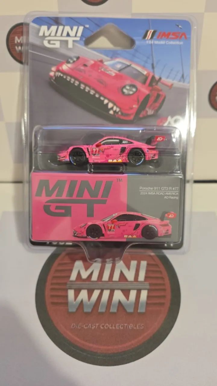 Mini GT Porsche 911 GT3 R #177 Roxy 2024 IMSA Road América AO
