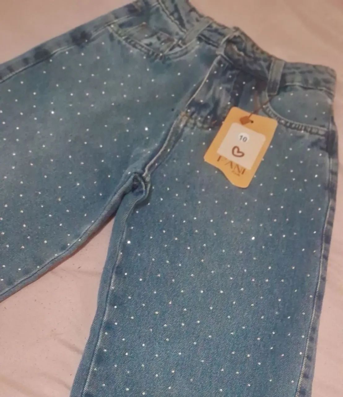 Calça jeans brilho NOVA 