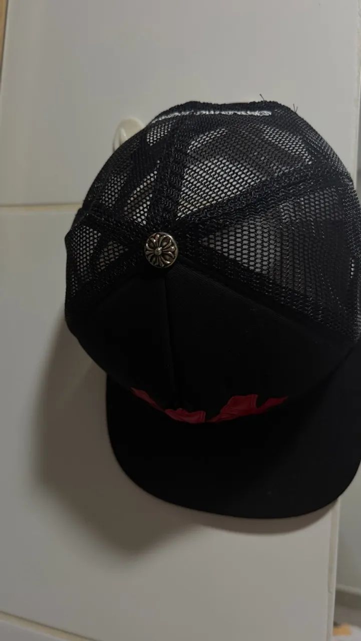 Boné Chrome Heart Red Cemetary Cross trucker - Foto 4