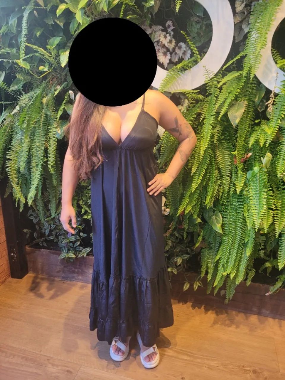 Vestido indiano seda preto