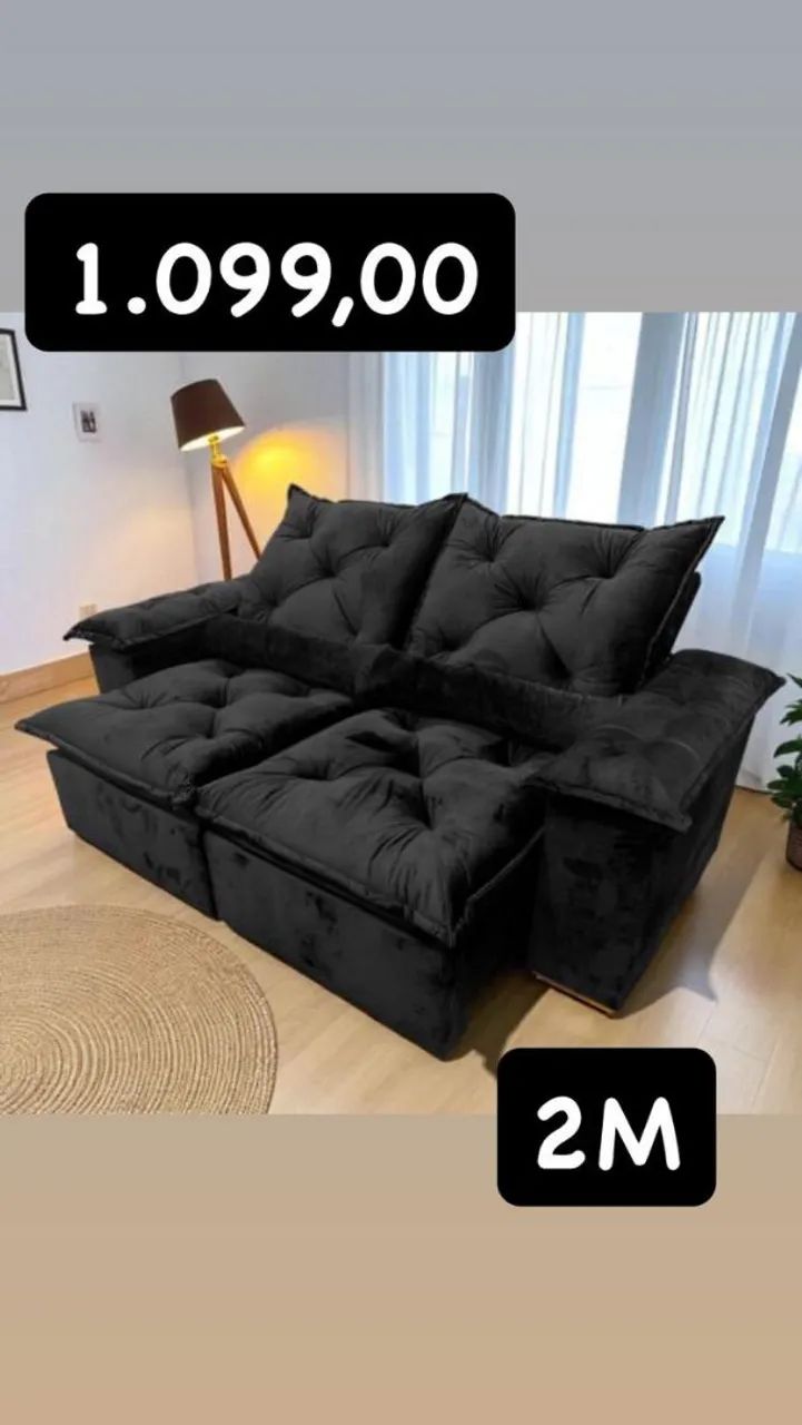 SOFA RETRÁTIL E RECLINÁVEL - DIRETO DE FABRICA  - Foto 3