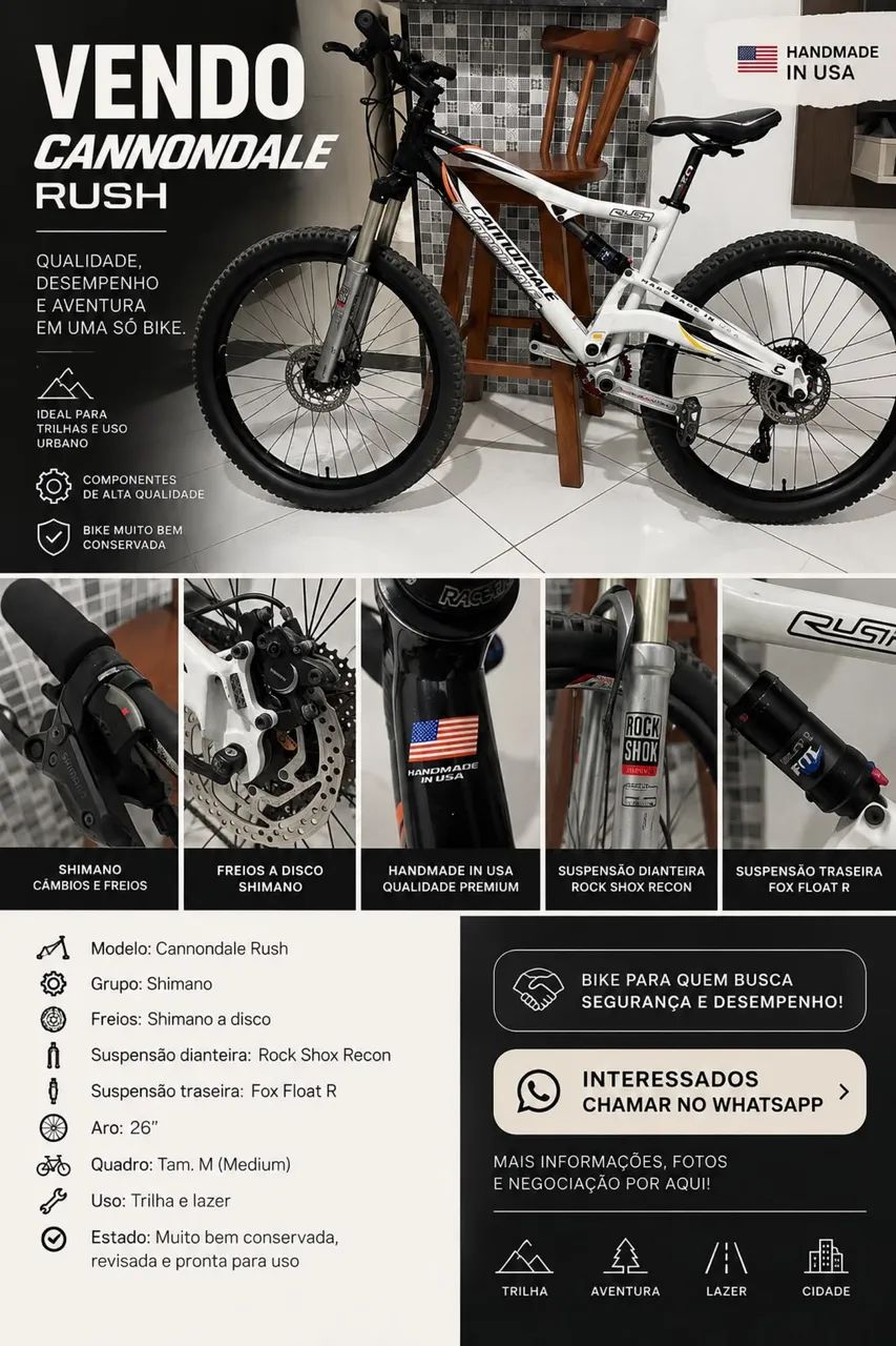 Bicicleta cannondale aro 26 pouco usada