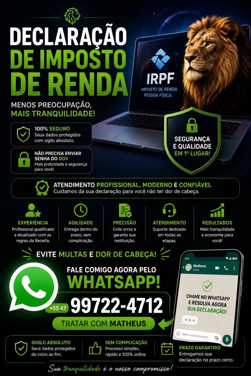 ? Declare seu Imposto de Renda com Segurança e Praticidade! - Foto 2