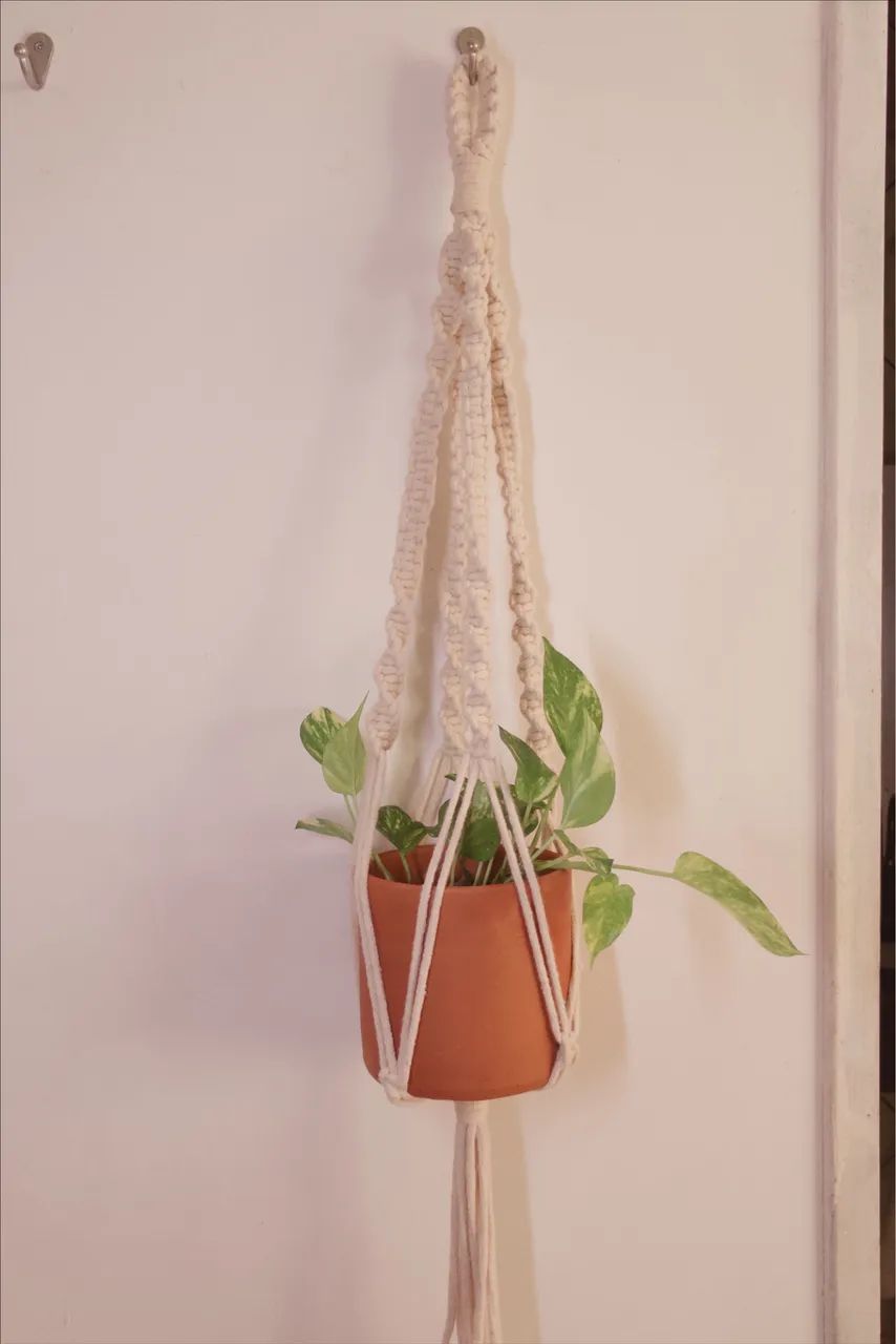 Suporte de planta em macramê - Foto 3