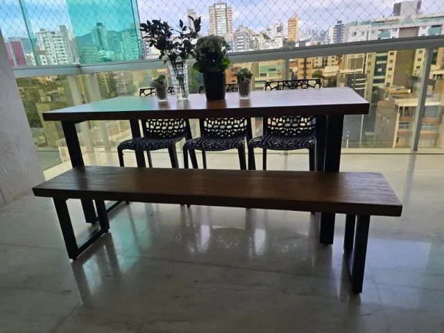 Mesa de madeira para varanda - Foto 4