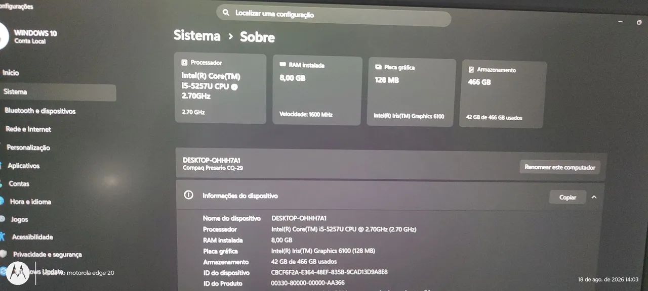 Notebook Compaq Core i5  - LEIA O ANÚNCIO - - Foto 2