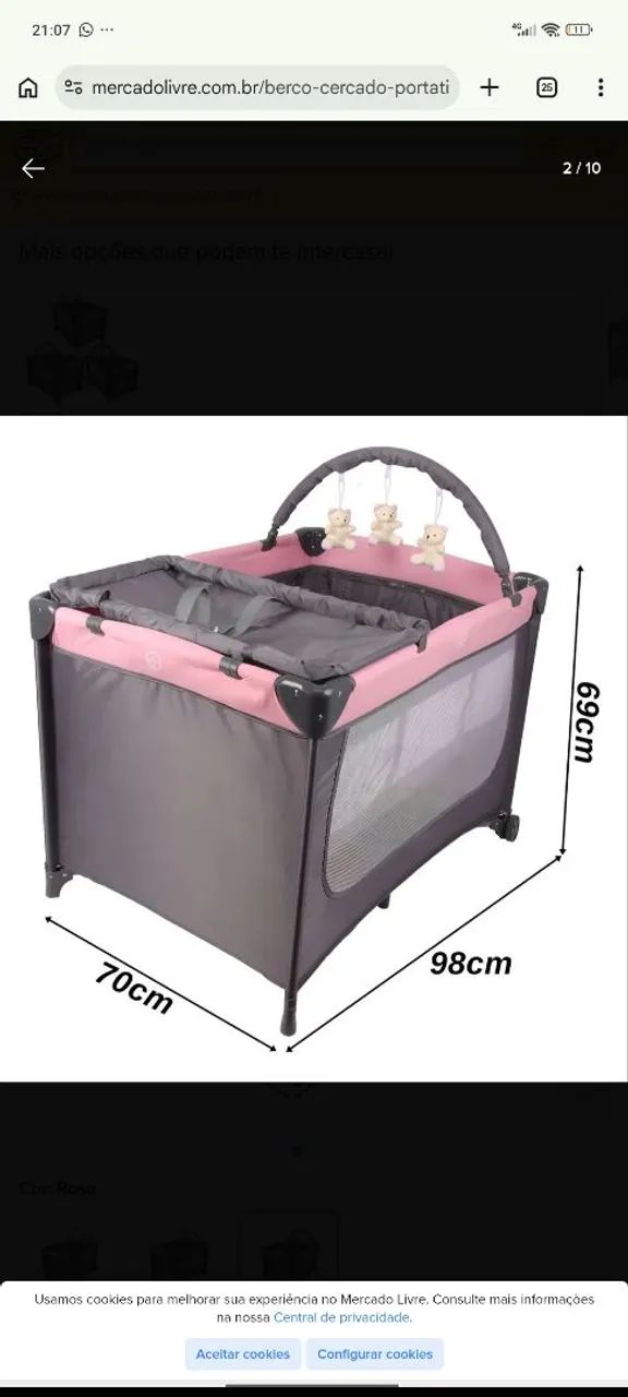 Vende-se berço cercado  - Foto 3