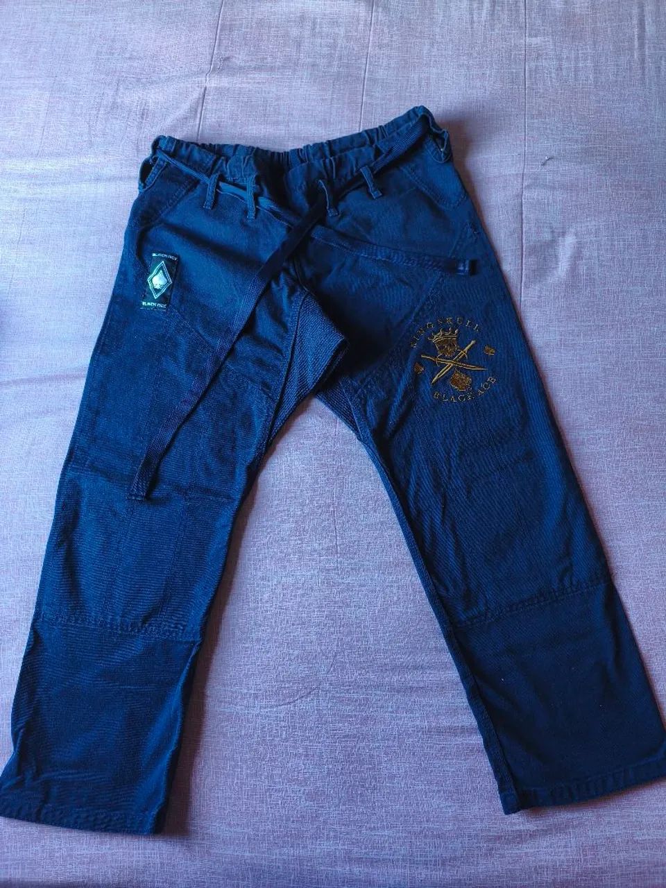 Kimono Black Ace King Skull - Azul E Dourado - Foto 4