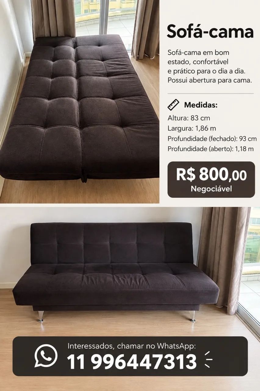 Sofá cama - excelente estado